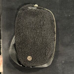 Lululemon Black Crossbody Bag with Gold Zipper